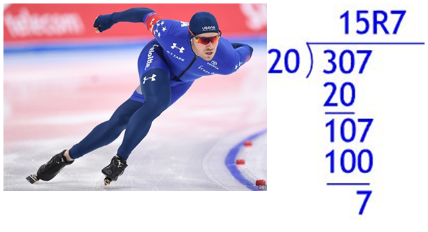 Speed Skater and long division math problem